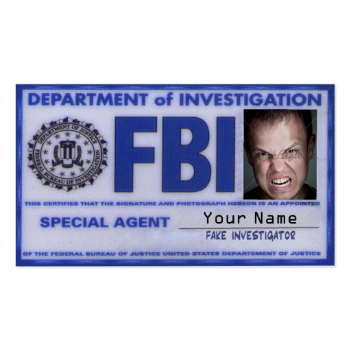 Fbi Id Card Template Free