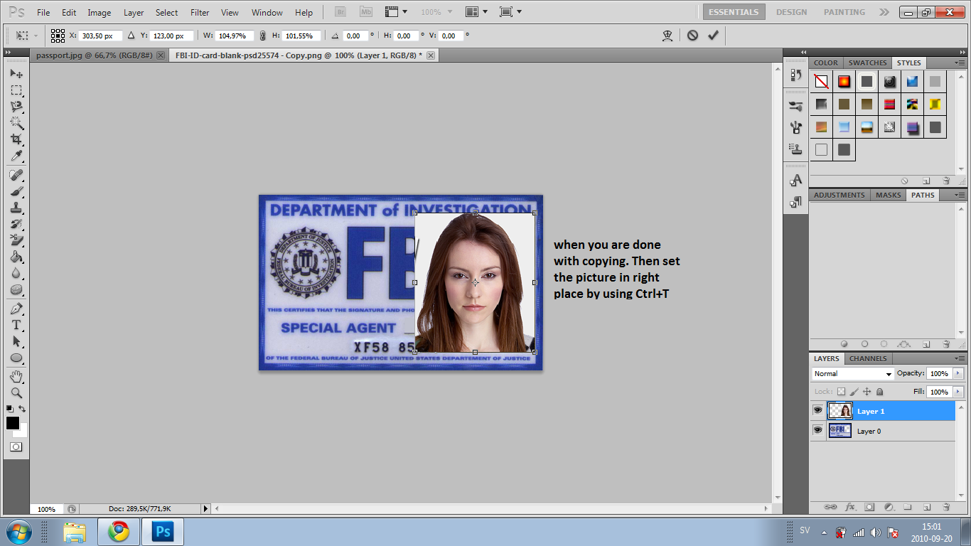 Fbi Id Card Template Free