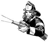 Female Firefighter Cartoon