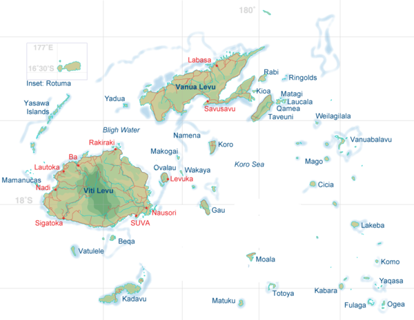 Fiji Islands Map Location