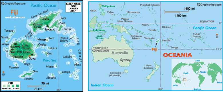 Fiji Islands Map World