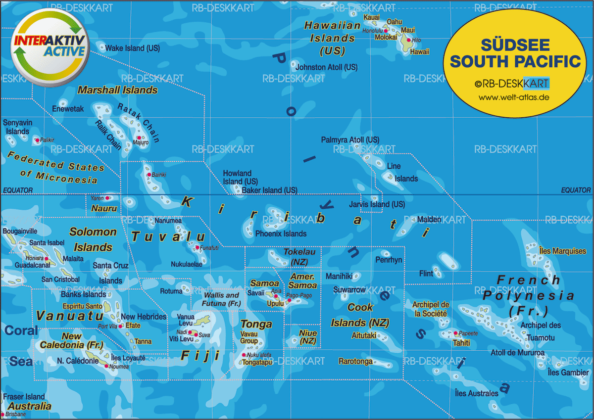 Fiji Islands World Map