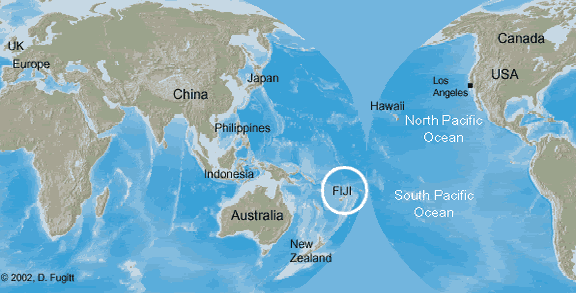 Fiji Islands World Map