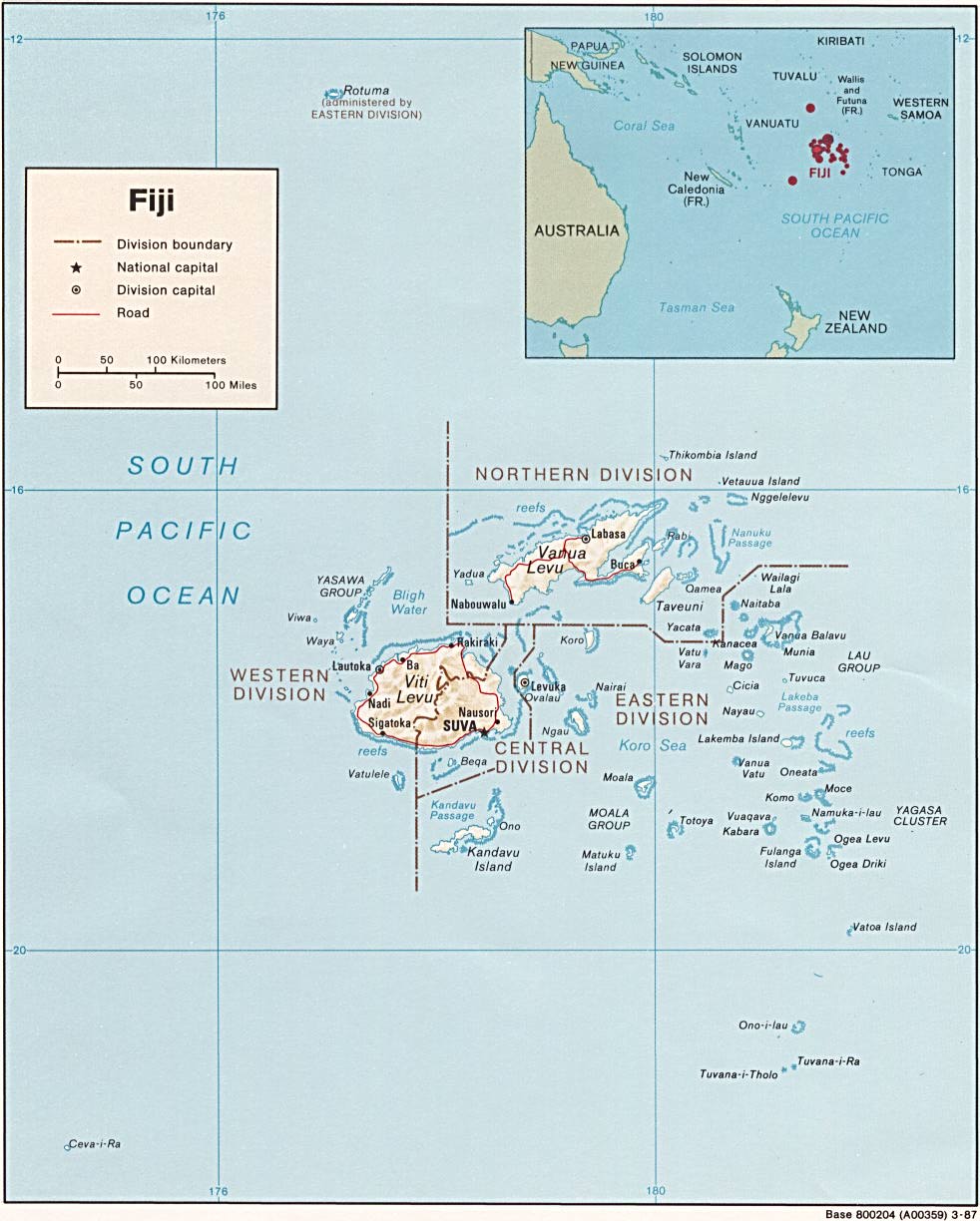 Fiji Map Resorts