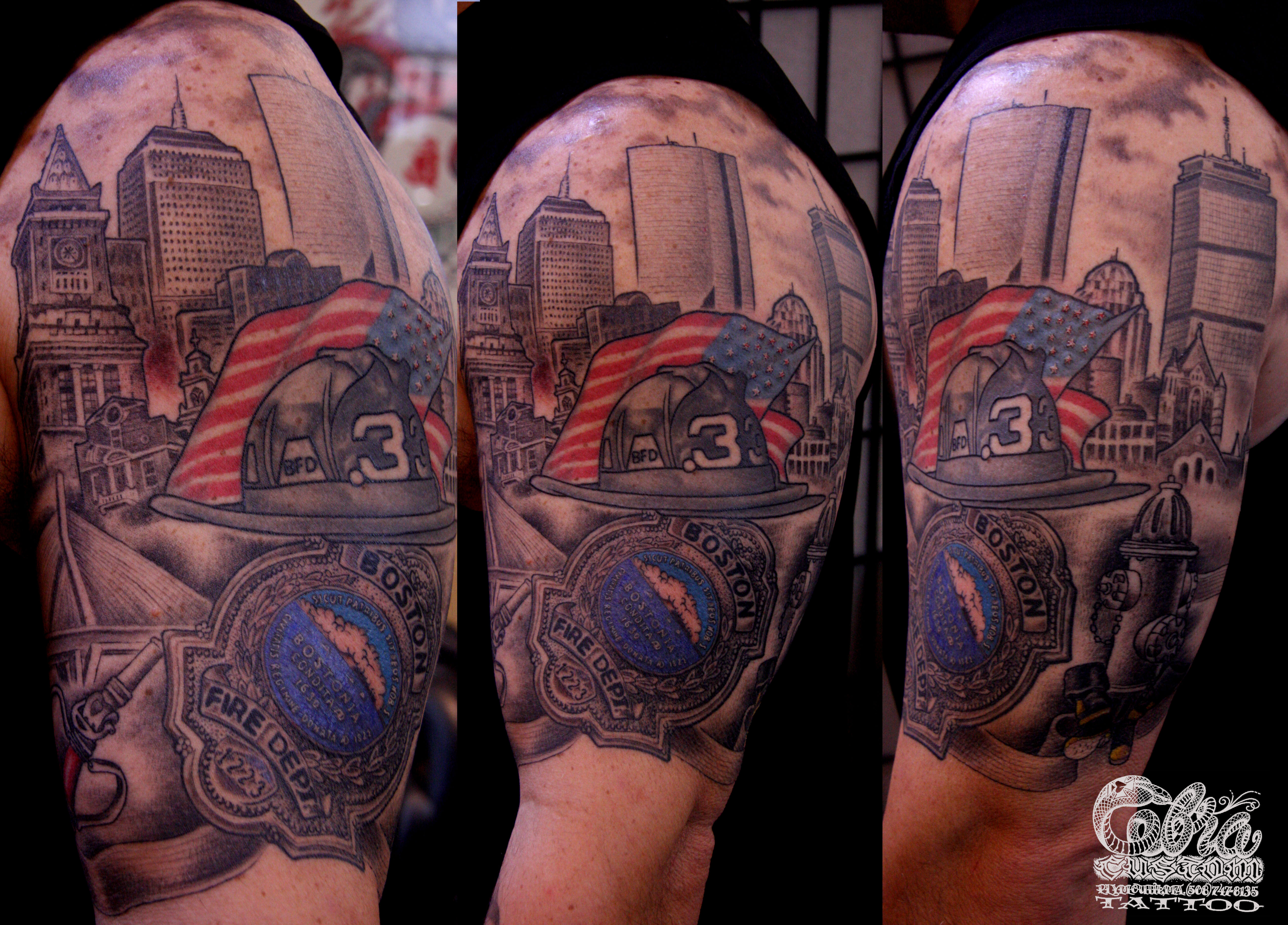 Firefighter Helmet Tattoos