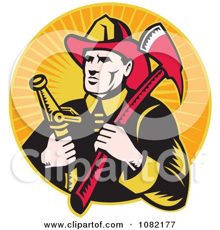 Firefighter Logo Vector