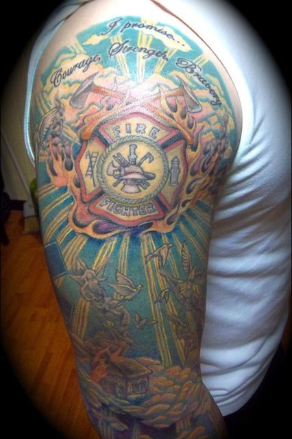 Firefighter Tattoos Sleeves