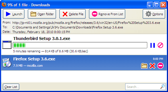 Firefox Download Manager