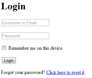 Forgot Password Form Design