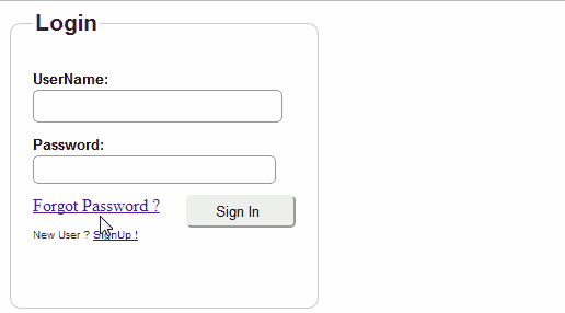 Forgot Password Form Html