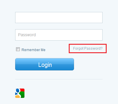 Forgot Password Page