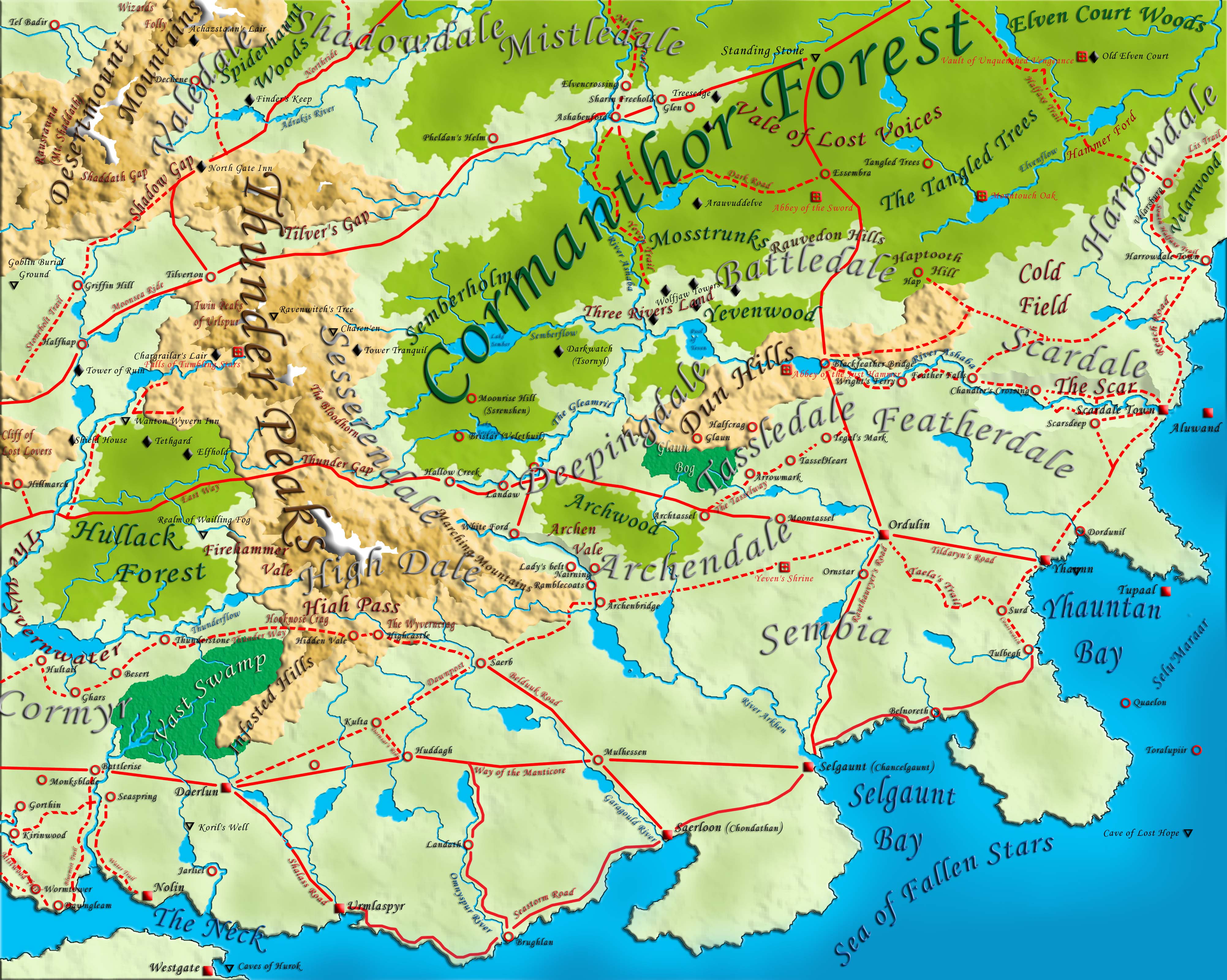 Forgotten Realms Map Of Faerun