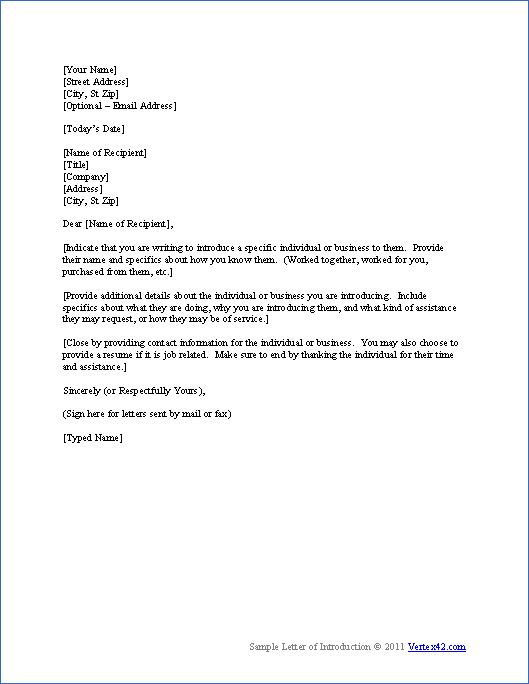 Formal Business Letter Template Word