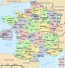 France Map Regions In English