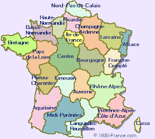 France Map Regions In English