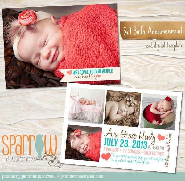 Free Birth Announcement Templates For Mac