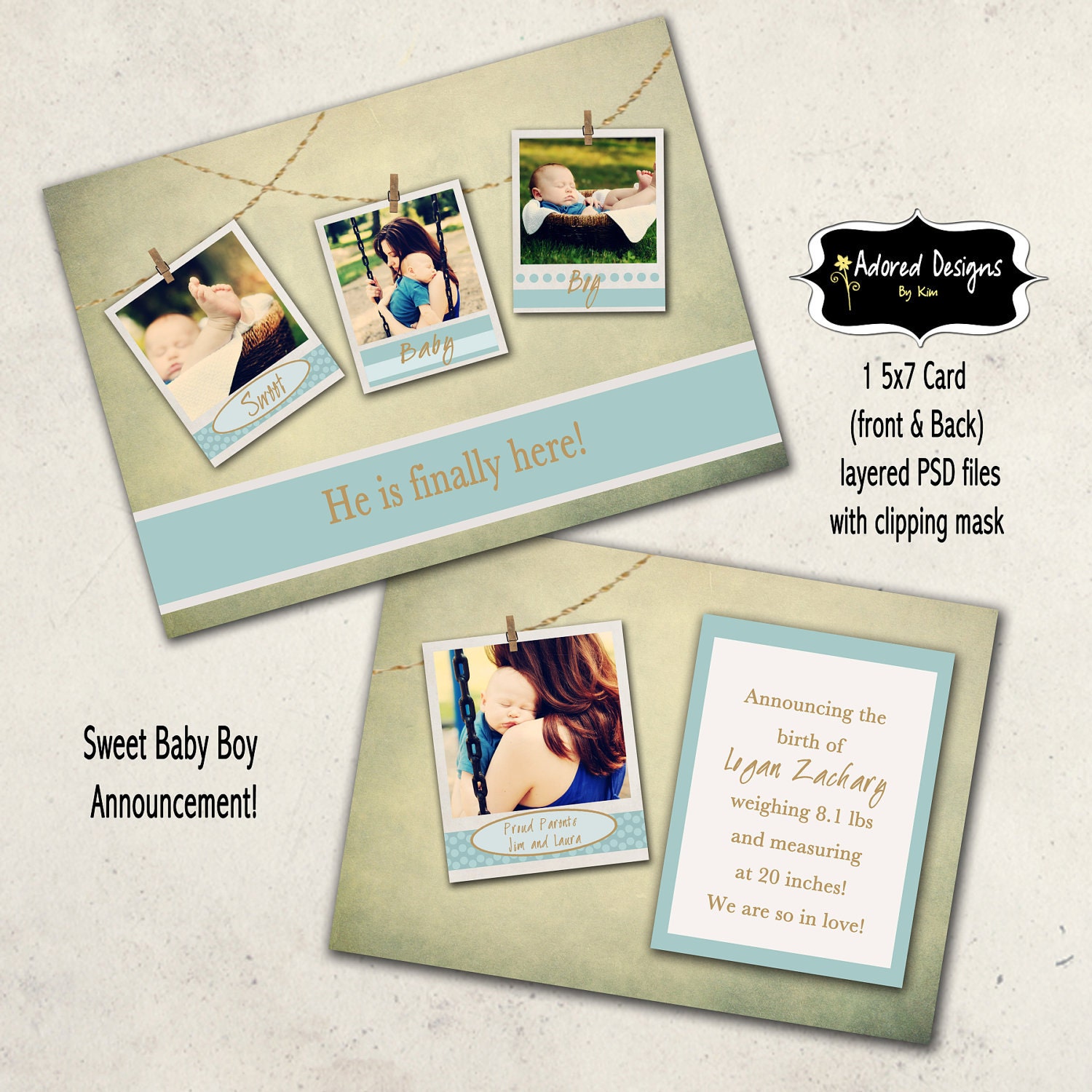 Free Birth Announcement Templates For Photoshop