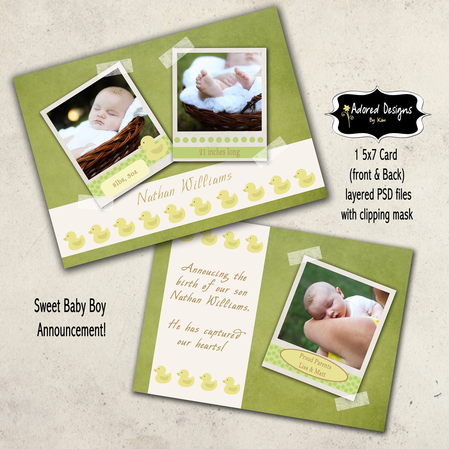 Free Birth Announcement Templates For Photoshop