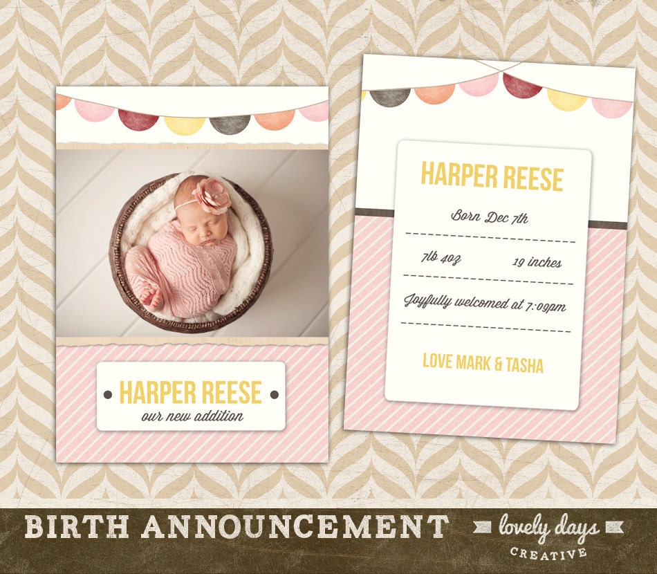 Free Birth Announcement Templates For Photoshop