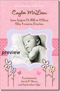 Free Birth Announcement Templates Printable