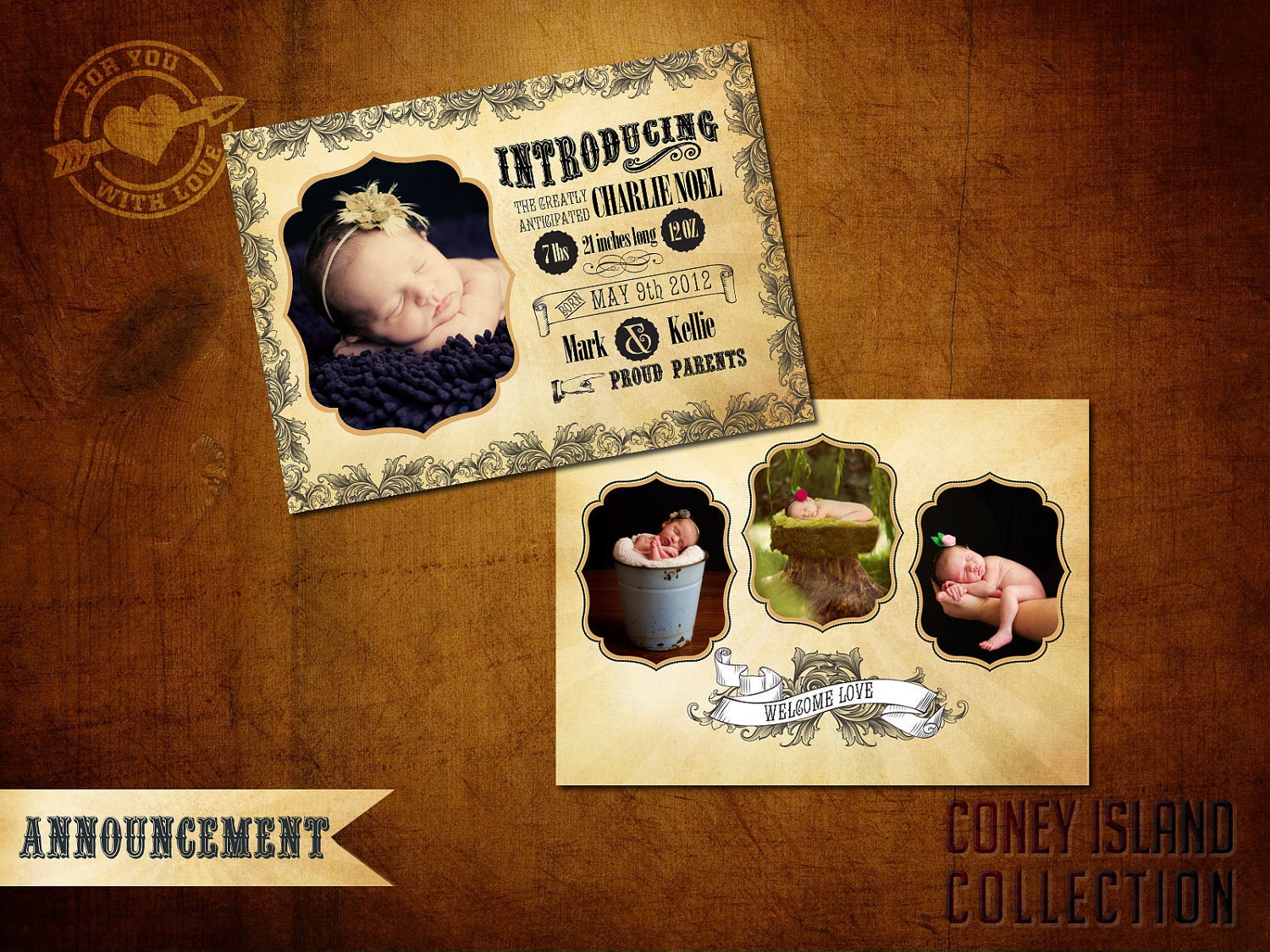 Free Birth Announcement Templates Psd