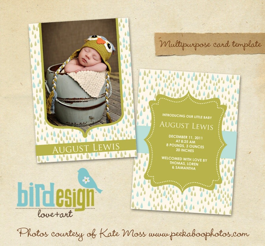 Free Birth Announcement Templates Psd