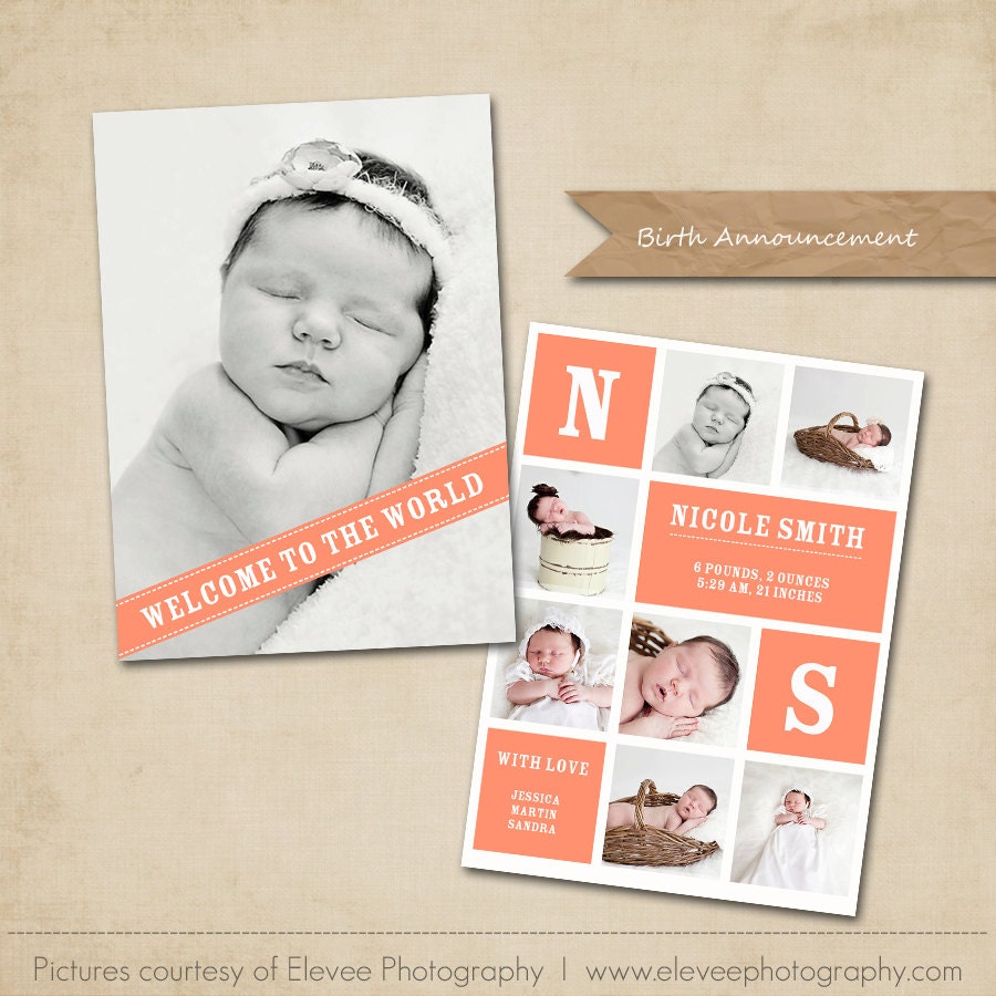 Free Birth Announcement Templates Psd