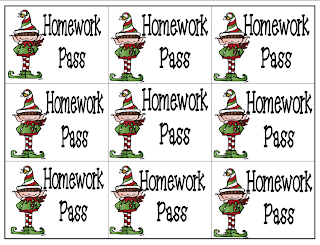 Free Homework Pass Christmas