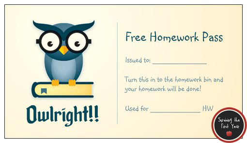 Free Homework Pass For Students