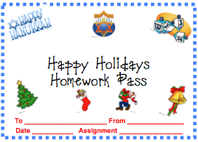 Free Homework Pass Template