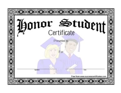 Free Honor Roll Certificate Templates