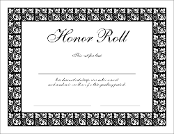 Free Honor Roll Certificate Templates