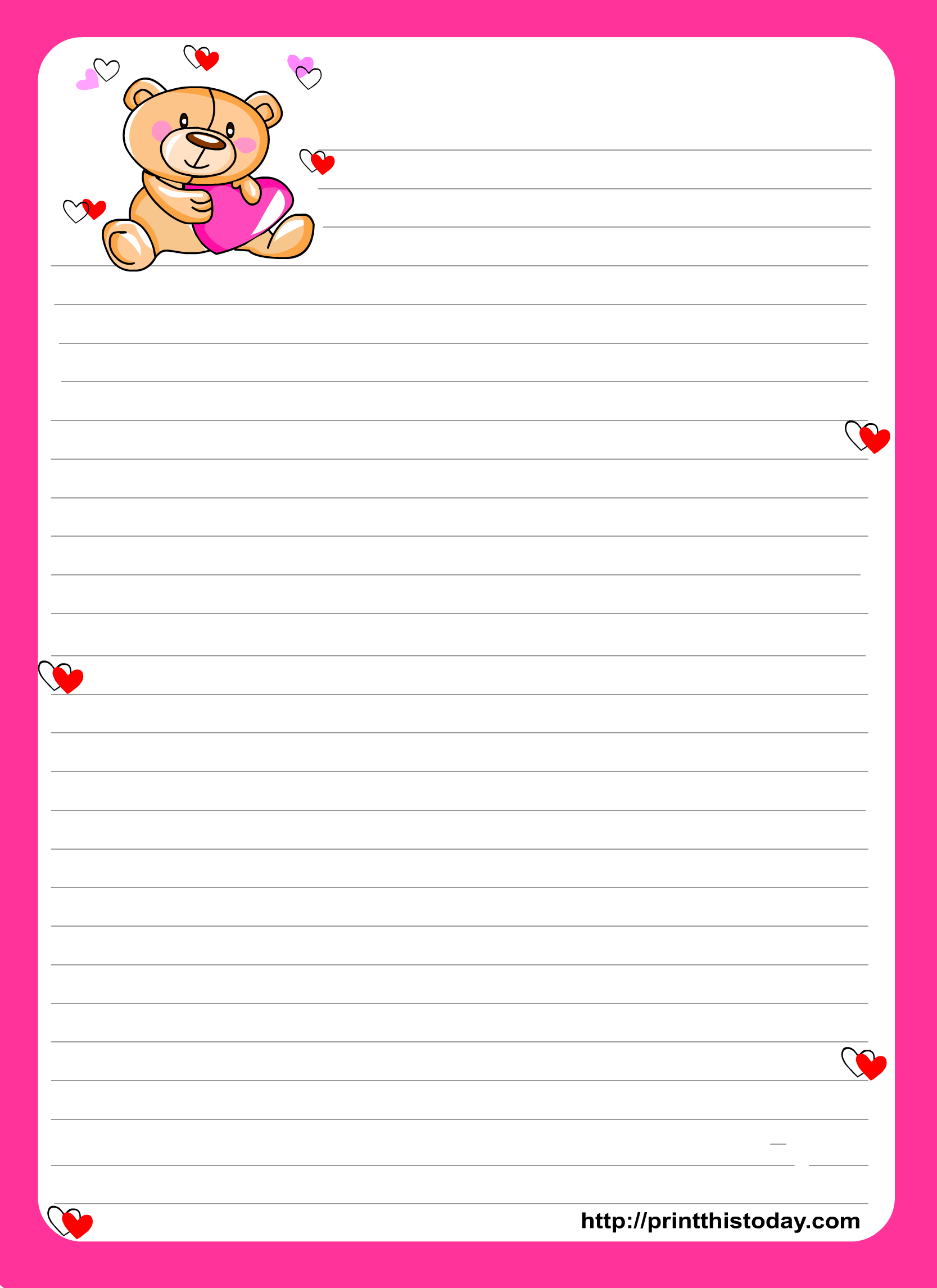 Free Letter Writing Paper For Kids