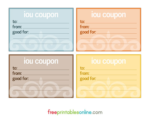 Free Printable Birthday Coupons Templates