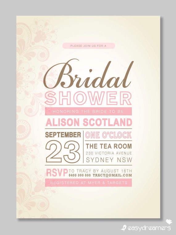 Free Printable Bridal Shower Invitations