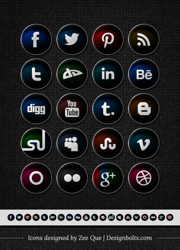 Free Social Media Icons Black