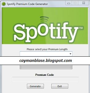 Free Spotify Premium Code Generator