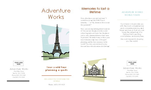 Free Travel Brochure Template For Kids