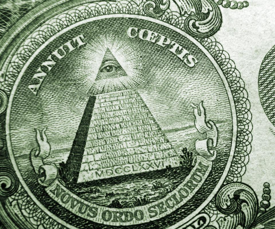 Freemason Symbols On Dollar Bill