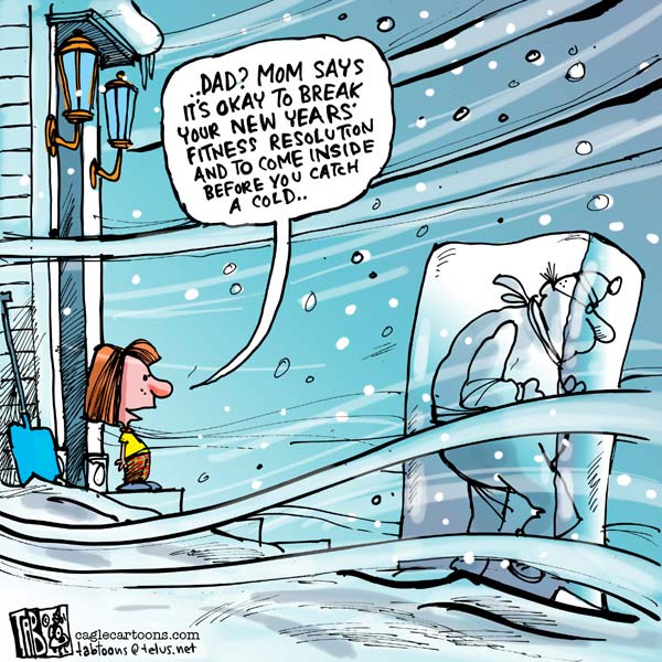 Freezing Person Cartoon