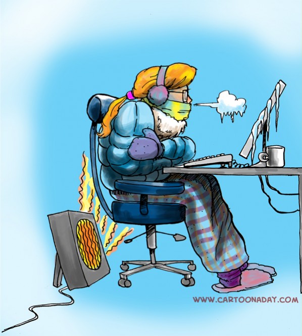 Freezing Person Cartoon