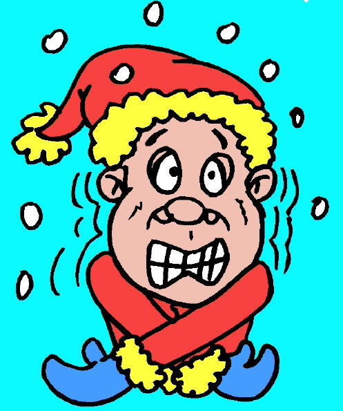 Freezing Person Cartoon