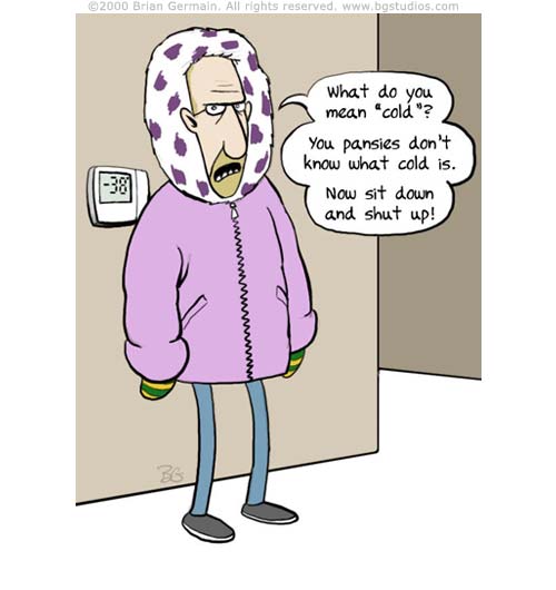 Freezing Person Cartoon