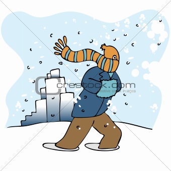 Freezing Person Clip Art