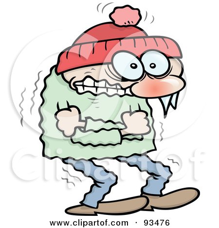 Freezing Person Clip Art