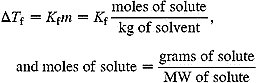 Freezing Point Depression Constant Units