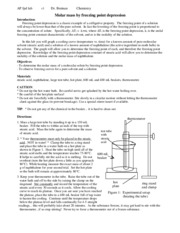 Freezing Point Depression Lab Error Analysis