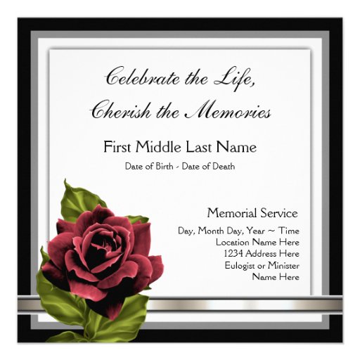 Funeral Announcement Template Free