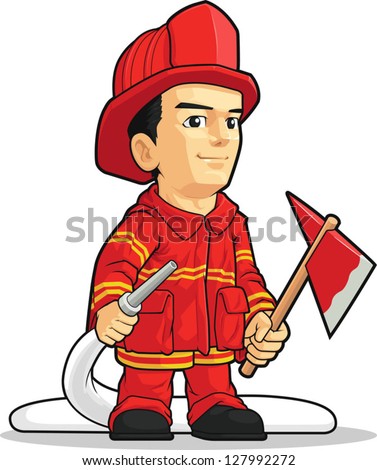 Funny Firefighter Cartoon