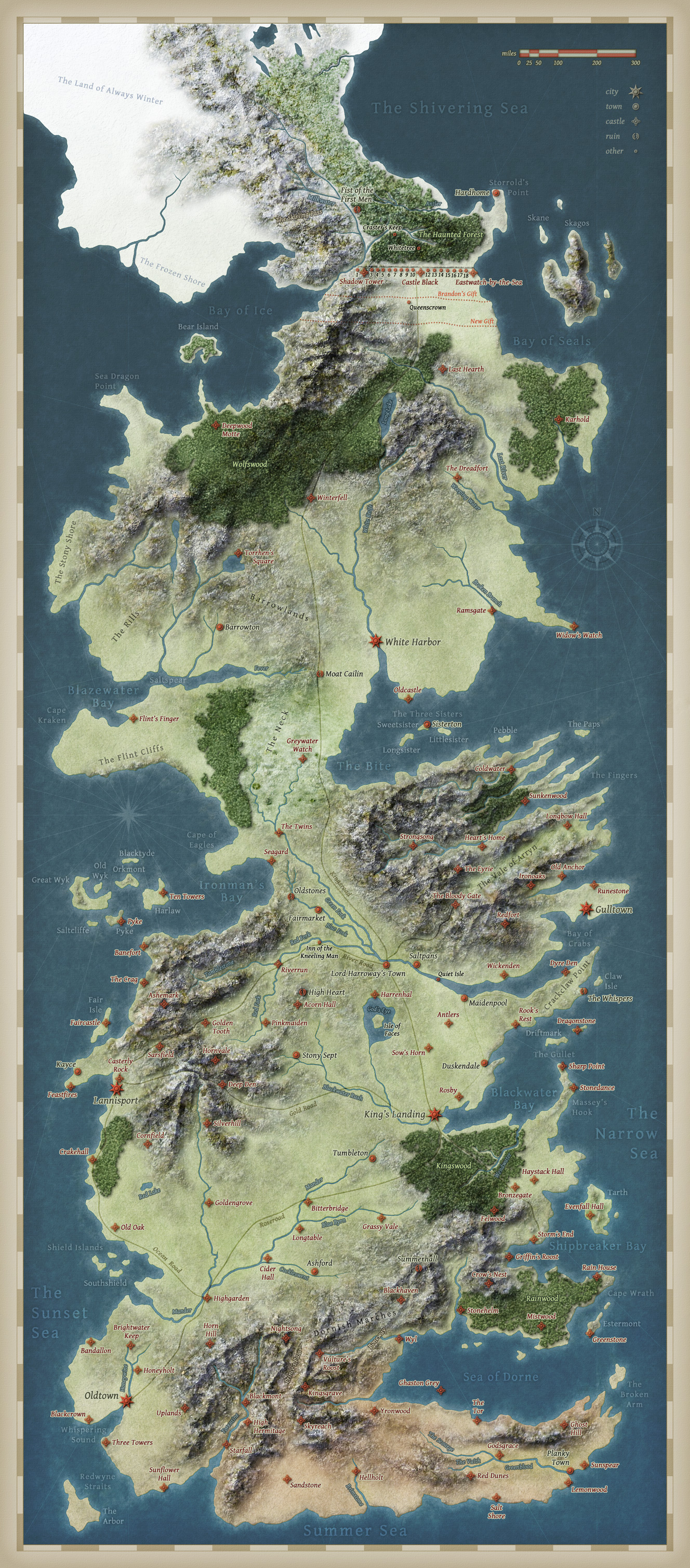 Game Of Thrones Map Poster Pdf